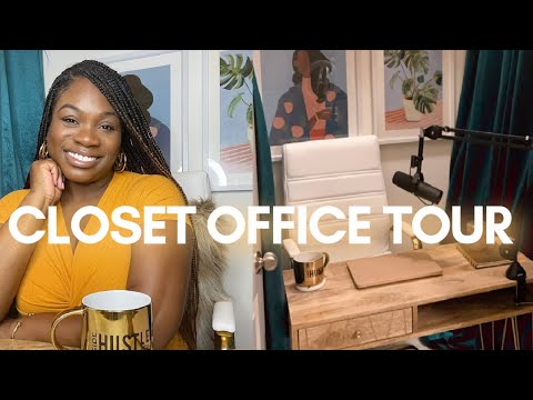 I TURNED MY SMALL CLOSET INTO A HOME OFFICE | Side Hustle Pro Podcast Studio Tour