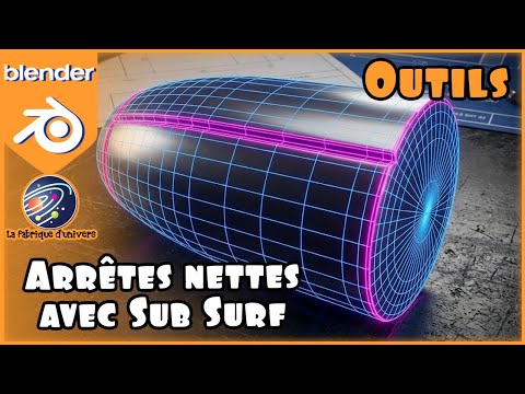 Tuto Blender FR n°135: Outils - Arrêtes Dures avec Sub Surf #blendertutorial #blendertricks