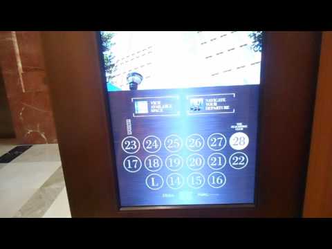 AWESOME&FAST ThyssenKrupp Touch Screen Traction High Rise Elevators At The 999 Peachtree Building