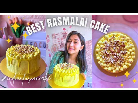 Rasmalai cake recipe | Homemade rasmalai | Rasmalai ganache | Indian Fusion cake | Eggless cake