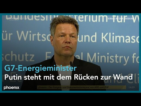 Robert Habeck nach Treffen der G7-Energieminister anlässlich des Ukraine-Kriegs am 28.03.22