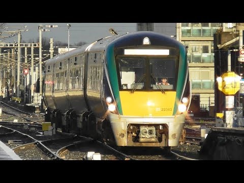 IE 22000 Class Intercity Train 22343 Arriving at Connolly Station, Dublin