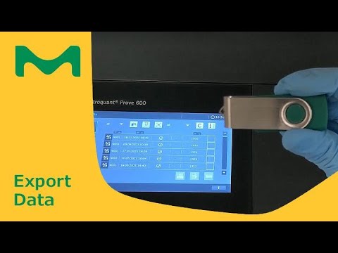 How to export data from your Spectroquant® Prove instrument