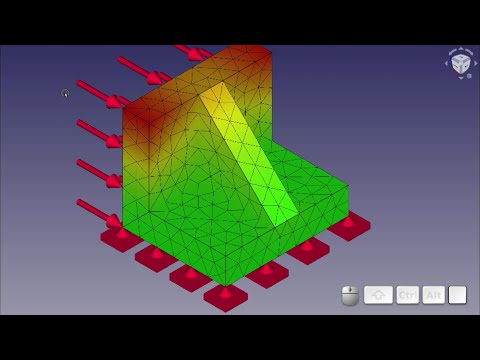 FreeCAD FEM Tutorial - Getting a result