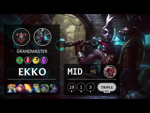 Ekko Mid vs Katarina - BR Grandmaster Patch 11.2