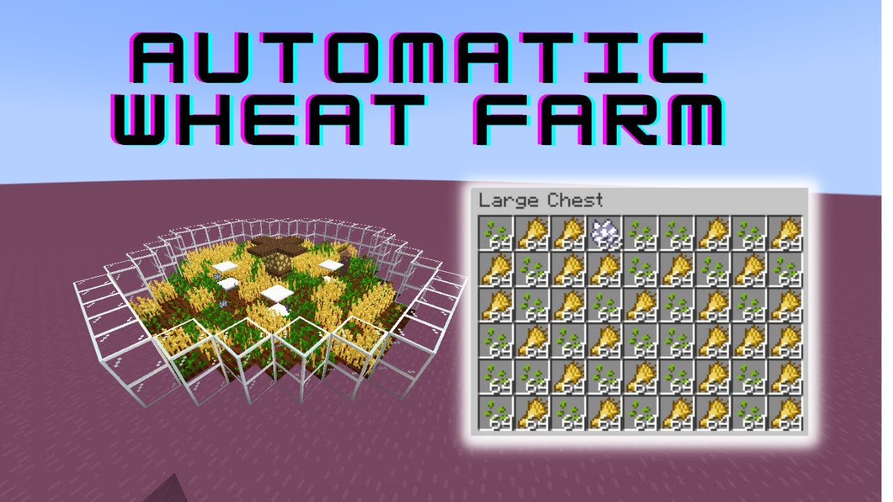 Automatic Wheat Farm (Minecraft  Java 1.19)