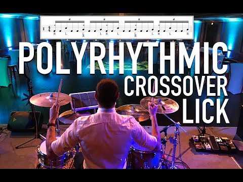 Polyrhythmic Crossover Lick - Advanced Drum Lesson by Nick Bukey