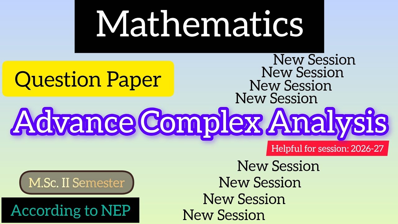 M.Sc. II Sem (Advance Complex Analysis) #ccsu #pyqs #msc #maths