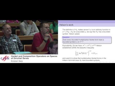 Kristian Seip:  Hankel and composition operators on spaces of Dirichlet series