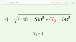 Download lagu Find the distance between two points p1 (-79,74) and p2 (-48,1): Step-by-Step Video Solution mp3 Download lagu Find the distance between two points p1 (-79,74) and p2 (-48,1): Step-by-Step Video Solution mp3