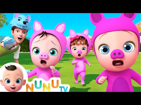 Three Little Pigs And Big Bad Wolf + More Nursery Rhymes & Kids Songs | NuNu Tv