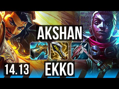 AKSHAN vs EKKO (MID) | 68% winrate, 49k DMG, Legendary, 21/4/11 | EUW Diamond | 14.13