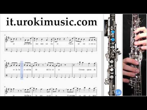 Lezioni di Oboe Alessandra Amoroso - Comunque andare Tutorial Spartito Parte#2 um-i276