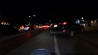 Night Bike Ride from Wolfe/El Camino to Sunnyvale Library, Wholefoods, Downtown and Back