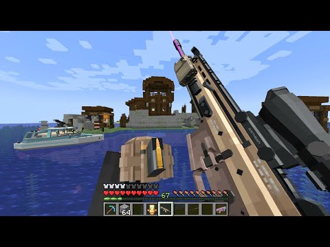 Epic Minecraft Raid: DESTROYING Pillager Bastion and SAVING Villagers But... I Have MODERN WEAPONS!