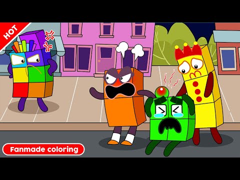 No! It Wasn't NB 7 Who Hurt NB 4 | Numberblocks Fanmade Coloring Story