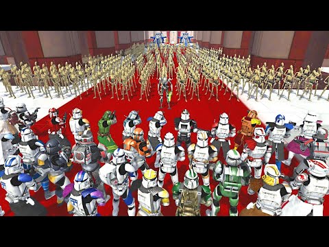 Can All Clone Commanders Siege 1,000 DROID ARMY Defense?! - Men of War: Star Wars Mod