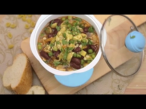 شوربة الخضار مع المعكرونة بالفيديو