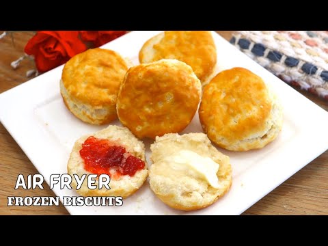 Air Fryer Frozen Biscuits - put Pillsbury Grands in air fryer, tasty, hot FLUFFY biscuit in minutes!