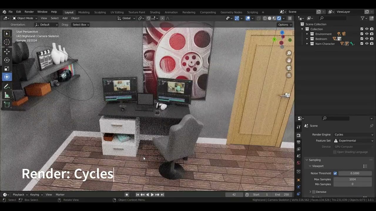 Camera da letto di Nam Modello 3D