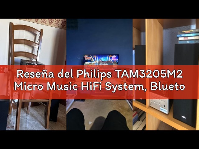 Vídeo relacionado con Philips TAM3205M2 Micro Music HiFi System, Bluetooth Enabled, CD Player, USB, Auracast FM Radio, 85% PCR Material