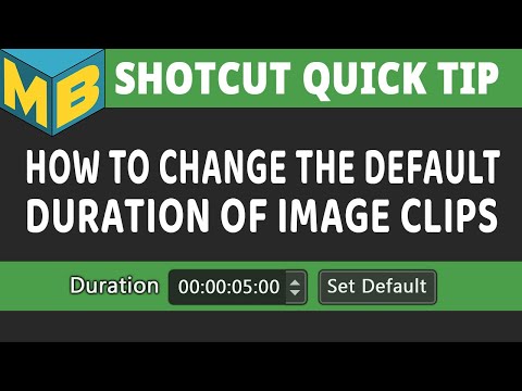 Shotcut - How to change the default duration of images or clips