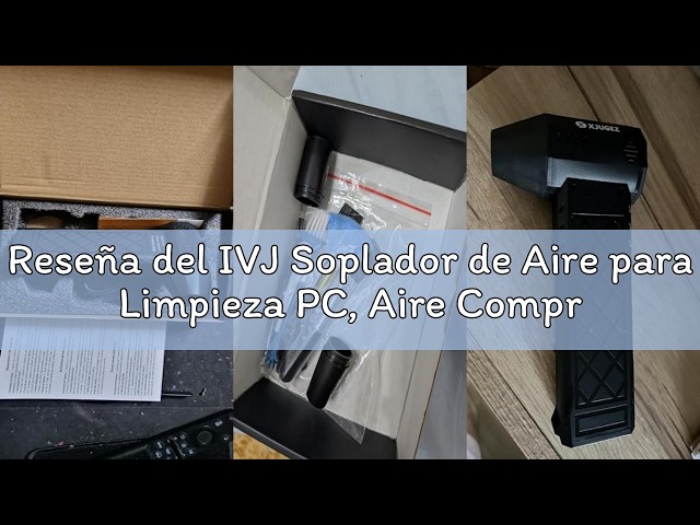 Vídeo relacionado con IVJ Soplador de Aire para Limpieza PC, Aire Comprimido Eléctrico,180 000 rpm con ajuste 4 velocidades Luz LED, Admite carga USB con una batería de 10 000 mAh,Portátil para Ordenador, Teclado, Coche