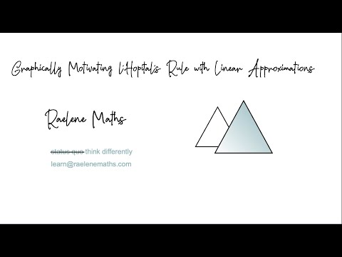 Graphically Motivating l'Hopital's Rule with Linear Approximations
