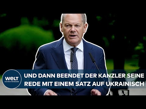 OLAF SCHOLZ IN KIEW: Und dann beendet der Kanzler sein Statement mit einem Satz auf Ukrainisch