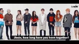 Bts and Blackpink slide on song Blackpink Playing with fire