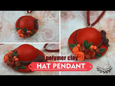 ~JustHandmade~ Easy polymer clay (fimo) hat pendant - tutorial