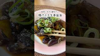 一番シンプルで美味しい！揚げナス生姜醤油　#料理 #レシピ #簡単レシピ #茄子 #ヴィーガン
