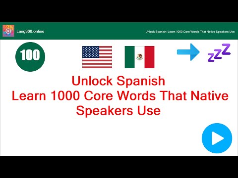Lesson 50: Unlock Spanish: Learn 1000 Core Words That Native Speakers Use (Lang360)