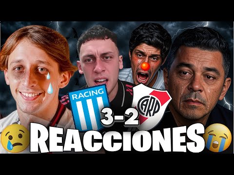 REACCIONES Y LLOROS DE HINCHAS DE RIVER TRAS DERROTA Y ELIMINACIÓN VERSUS RACING 3-2 😭⚽🔥
