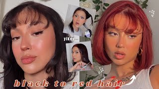DYEING MY HAIR RED! (BIG YIKES)