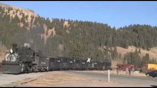 preview picture of video 'Rio Grande Narrow Gauge Freight Train @ Cumbres Pass'
