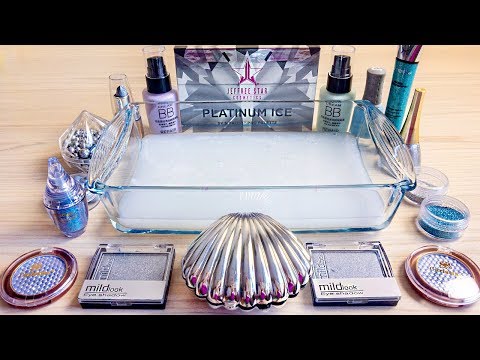 Season "Theme" Series #11 "PLATINUM ICE" / Mixing eyeshadow and glitter into Icy Slime Video