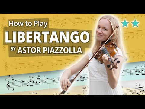 How to Play Libertango by Piazzolla | Intermediate Play-Along Tutorial | Violin Sheet Music + Piano