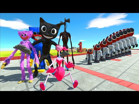 Poppy Playtime vs Different Size Rainbow Friend Red - Animal Revolt Battle Simulator