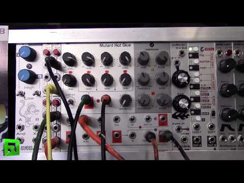 Hex inverter Mutant Hot Glue compressor for Eurorack modular