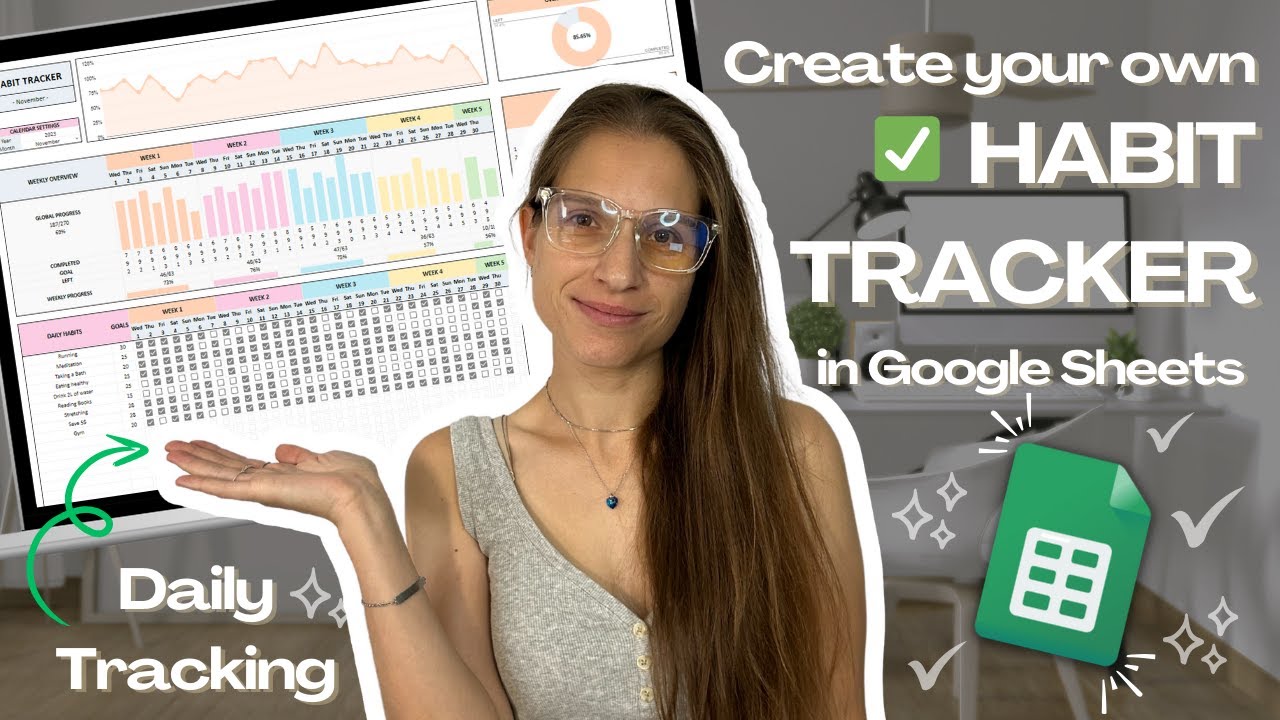 How to Create Your Own HABIT TRACKER | Step-by-Step Tutorial for Beginners | Google Sheets