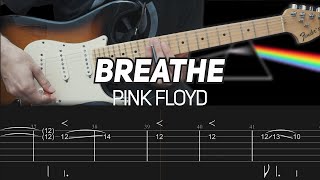 Pink Floyd - Breathe (Guitar lesson with TAB)