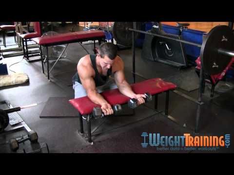 Dumbbell Wrist Curl Over Bench