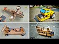 4 Awesome DIY TOYs Cardboard Helicopter Road Roller Pulley Toy Car You Can Make It