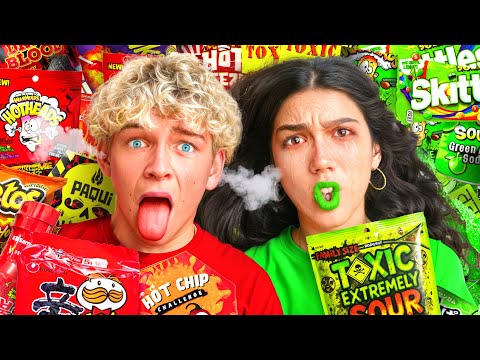 Extreme SPICY vs SOUR Foods Challenge! (ft. Txunamy & Brooks Harvey)