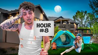 SPENDING OUR 4 YEAR ANNIVERSARY CAMPING IN OUR BACKYARD FOR 24 HOURS!!