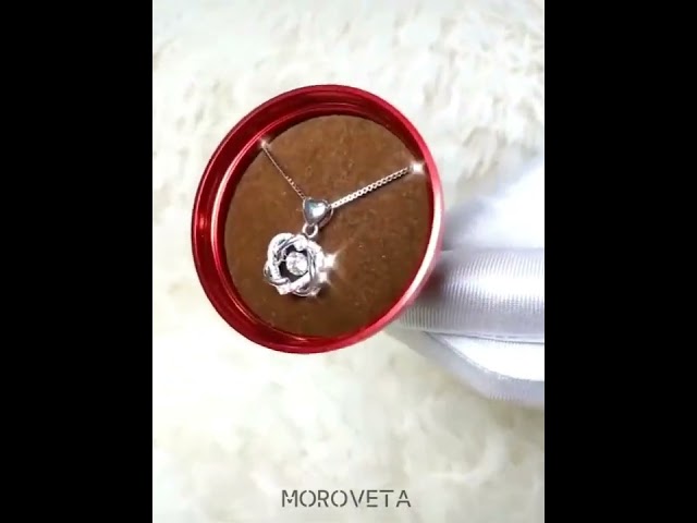 Vídeo relacionado con TIZU Rosa Eterna Collar con Caja de Regalo,Collares Mujer Amor Colgante de Corazón Chapado en Oro Blanco de 14K Joyas Regalos para Esposa, Mamá, Novia, Abuela,hija