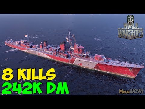 World of WarShips | Yūgumo | 8 KILLS | 242K Damage - Replay Gameplay 4K 60 fps
