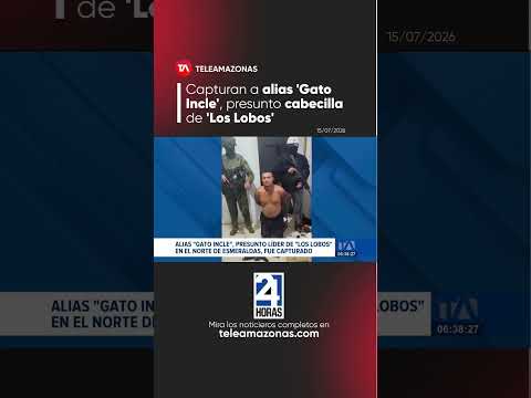 Capturan a alias 'Gato Incle', presunto cabecilla de 'Los Lobos' en Esmeraldas