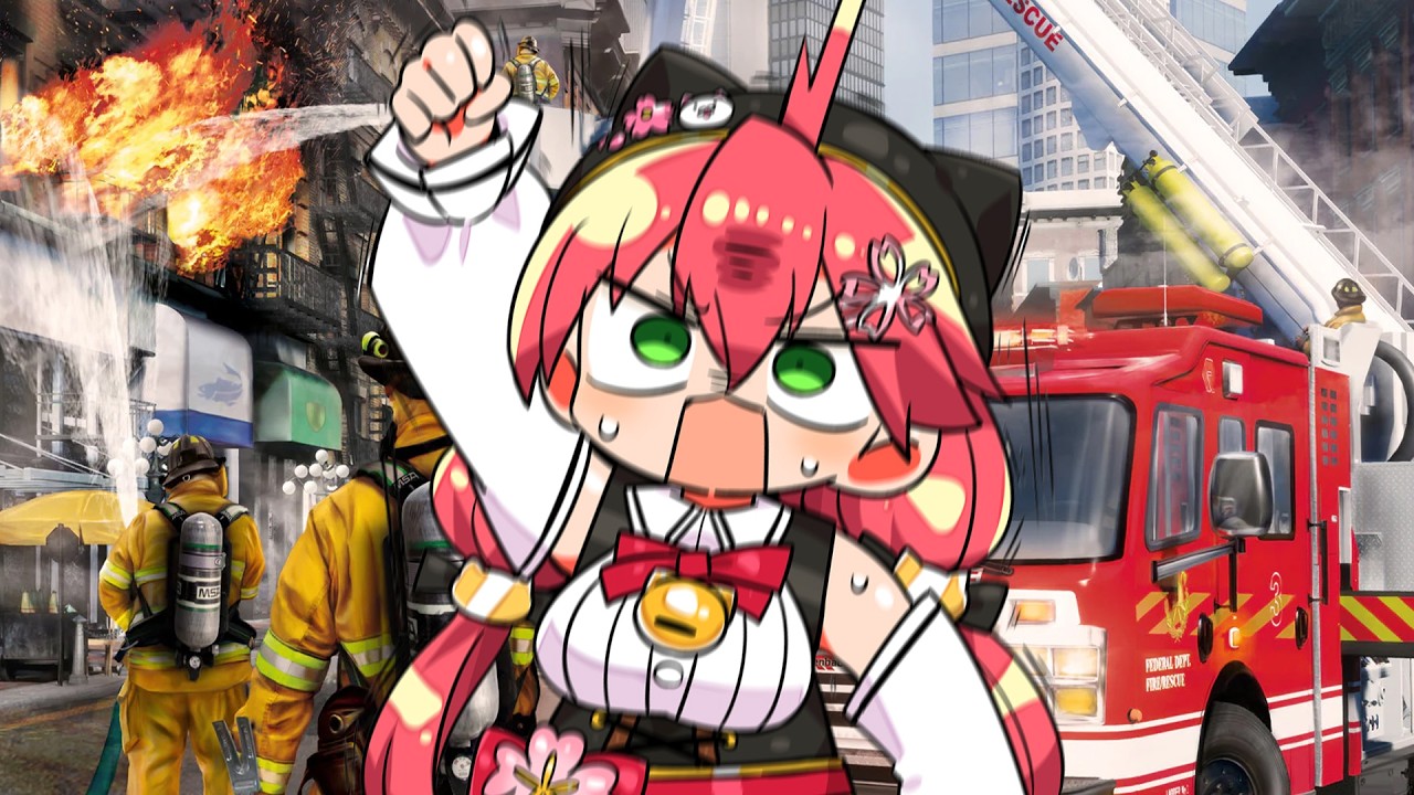 [さくらみこ 消防署長就任 メインビジュアル]